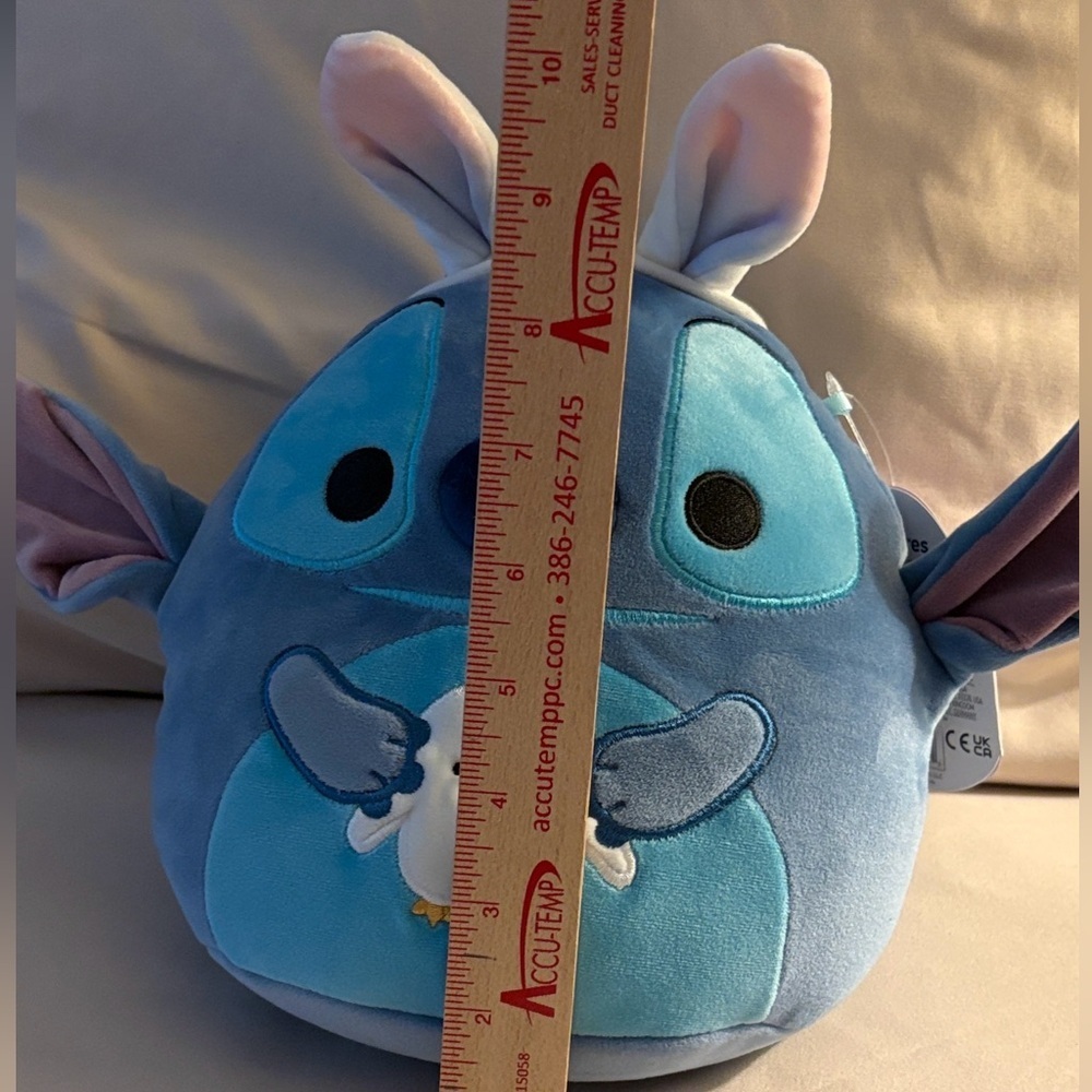 NWT Disney Squishmallows Easter Bunny Stitch 2024 Holiday Plush Toy 9" - Picture 3 of 13